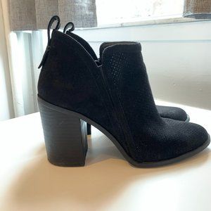 Madden Girl Black Evita Perforated Booties